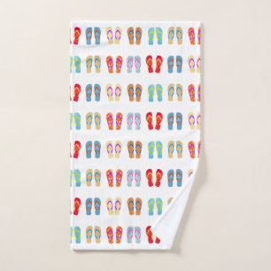 Summer Beach Thema Sandals Muster Flip Flops Handtuch