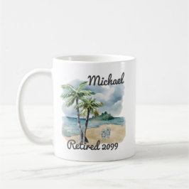 Summer Beach Themed Gedreht Flop Retirement Kaffeetasse
