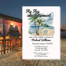 Summer Beach Themed Gedreht Flop Retirement Party