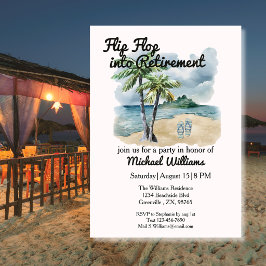 Summer Beach Themed Gedreht Flop Retirement Party Einladung
