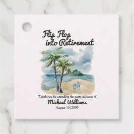 Summer Beach Themed Gedreht Flop Retirement Party Geschenkanhänger