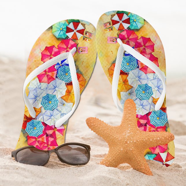 Summer Beach Umbrellas Flip Flops (Von Creator hochgeladen)