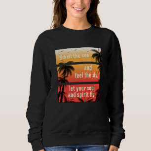 Summer Beach Vacacation Surf Cooles Meer Sonnensch Sweatshirt