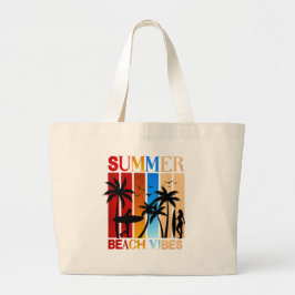 Summer Beach Vibes Jumbo Stoffbeutel