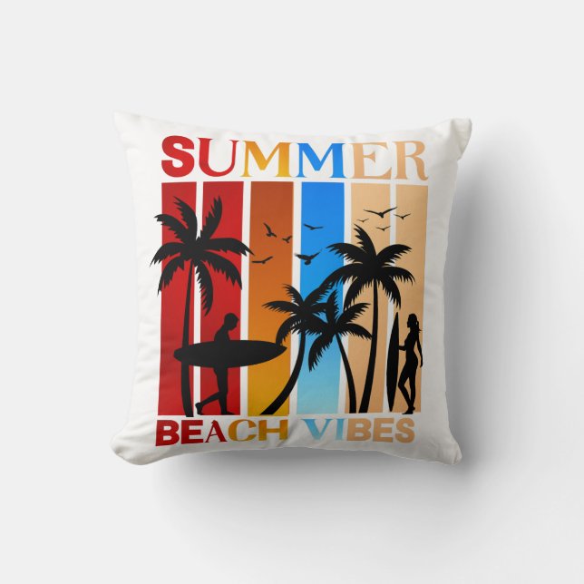 Summer Beach Vibes Kissen (Vorderseite)