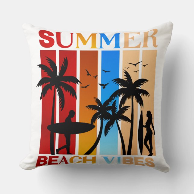 Summer Beach Vibes Kissen (Vorderseite)