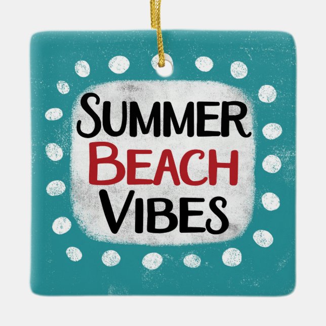 Summer Beach Vibes Ornament (Vorderseite)