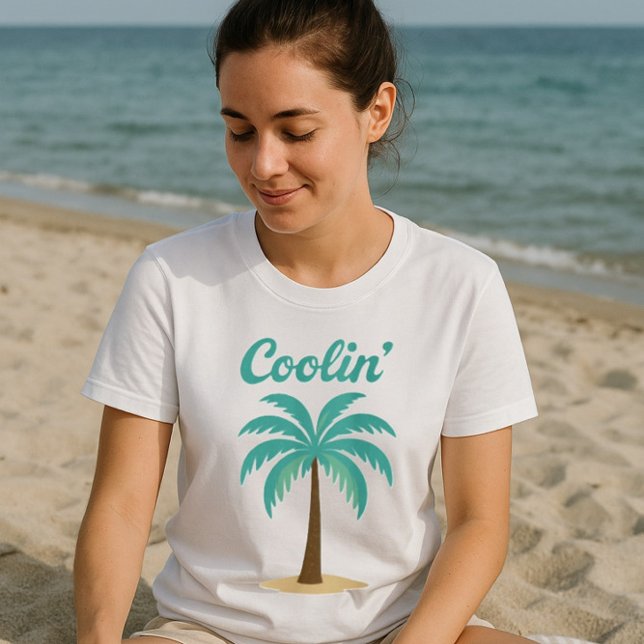 Summer Beach Vibes Palm Tree T-Shirt (Von Creator hochgeladen)