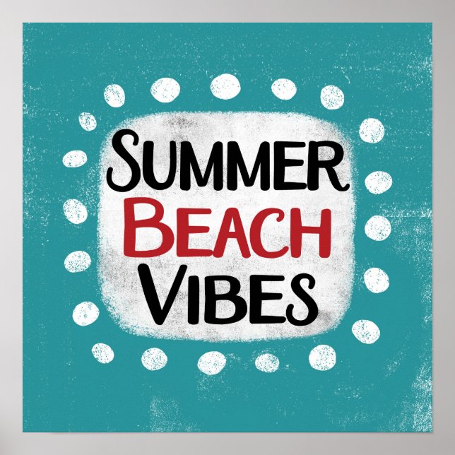 Summer Beach Vibes Poster Mauer Art (Vorne)