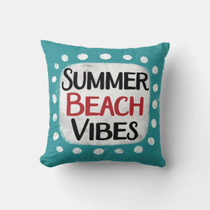 Summer Beach Vibes Throw Kissen