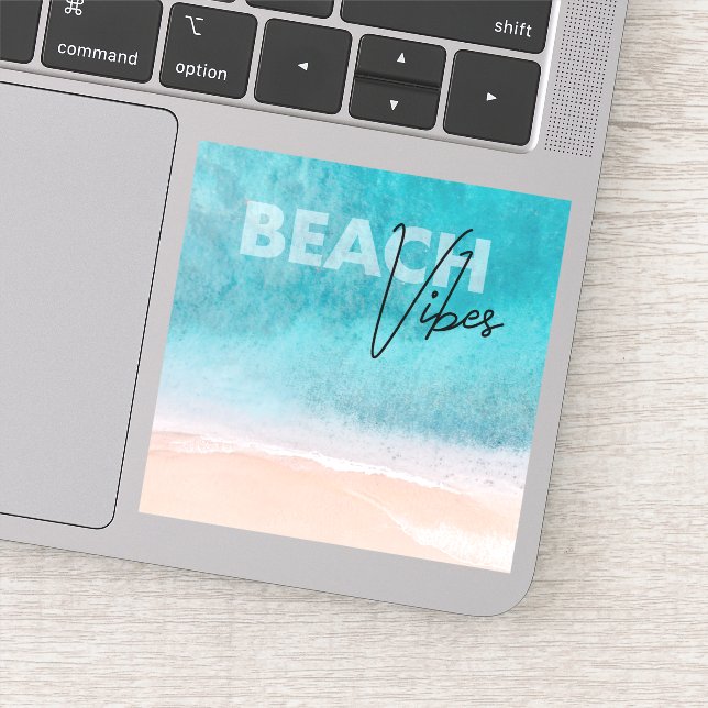 Summer Beach Vibes Zitate Ocean Sand Vinyl Sticker (Detail)