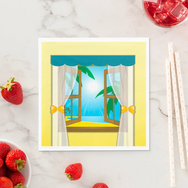 Summer Beach View Serviette (Von Creator hochgeladen)