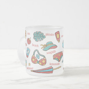 Summer Beach Zwei-Tone-Tasse Mattglastasse