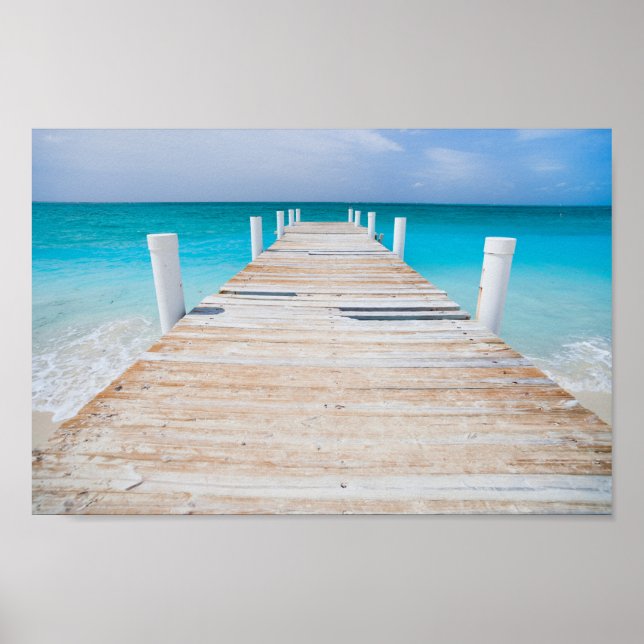Summer Beachfront Jetty Poster (Vorne)