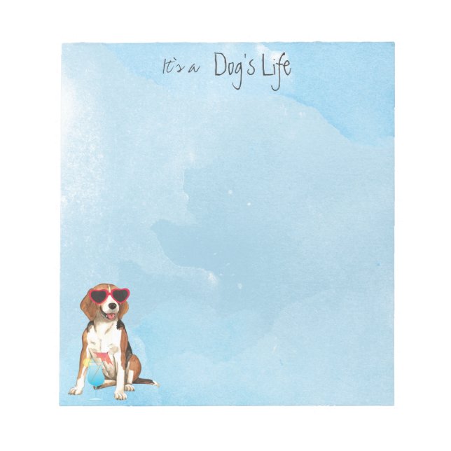 Summer Beagle Notizblock (Vorderseite)