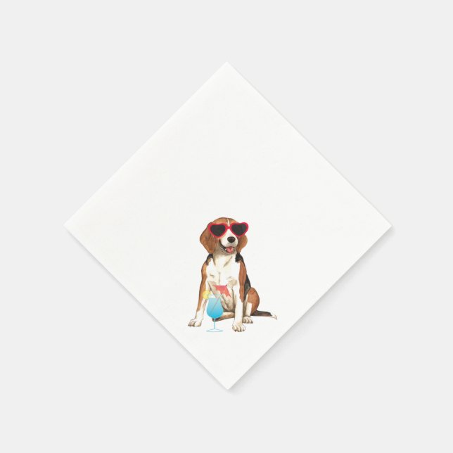 Summer Beagle Serviette (Ecke)