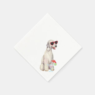 Summer Bedlington Terrier Napkins Serviette
