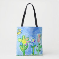Summer Bee and Blume, Child's Zeichnend Artwork