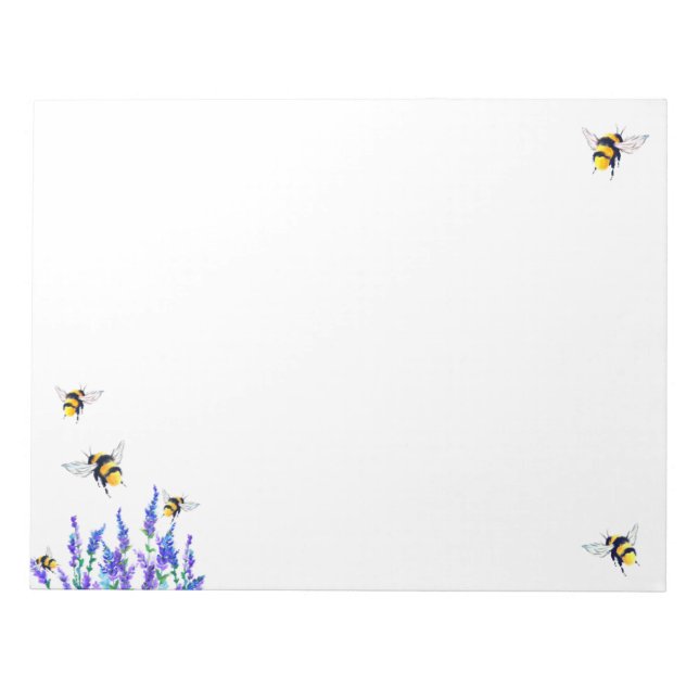 Summer Bees Notepad Notizblock (Vorderseite)