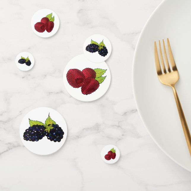 Summer Berries Raspberry BlackBerry Berry Frucht Konfetti (Gruppe)