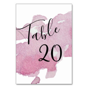 Summer Berry Modern Wedding Tischnummer