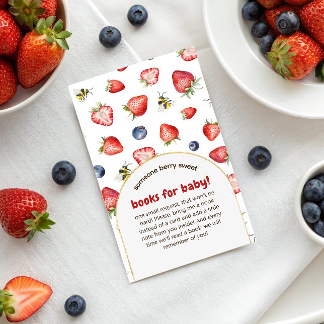 Summer Berry Sweet Baby Duschbücher für Baby Begleitkarte (Summer Berry Sweet Baby Shower Books For Baby Enclosure Card)