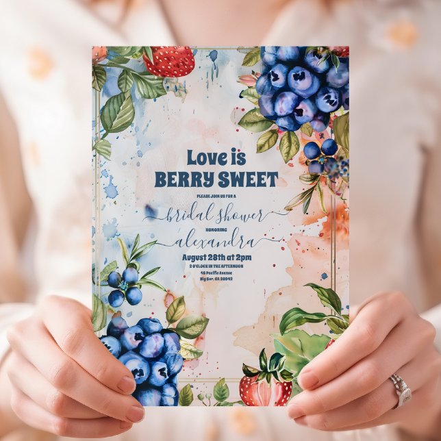 Summer Berry Sweet Strawberry Brautparty Einladung (Von Creator hochgeladen)