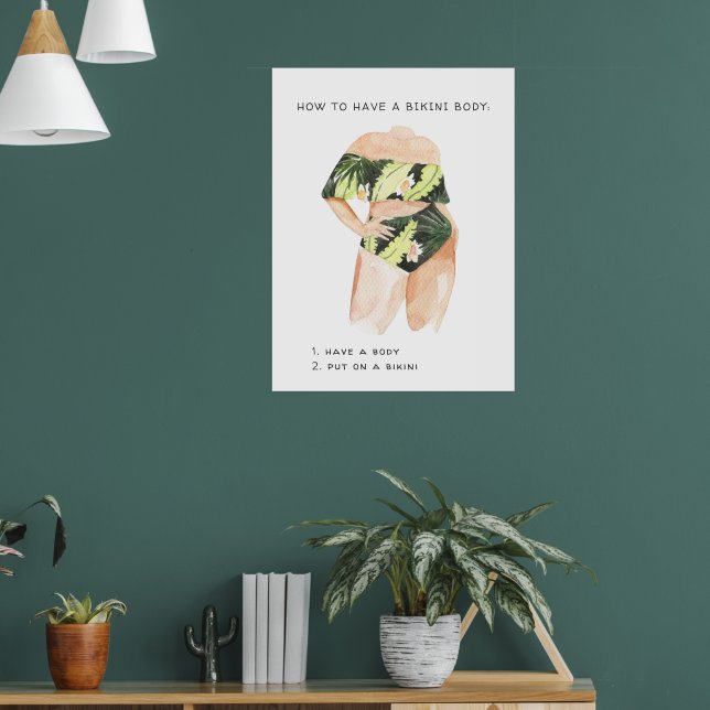 Summer Bikini Body | Aquarellbilder Poster (Wohnzimmer 1)