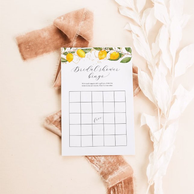 Summer Bingo Lemon Citrus Brautparty Game (Von Creator hochgeladen)