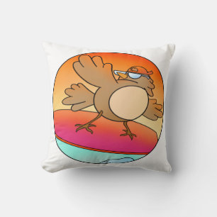 Summer Bird Surfer Kissen