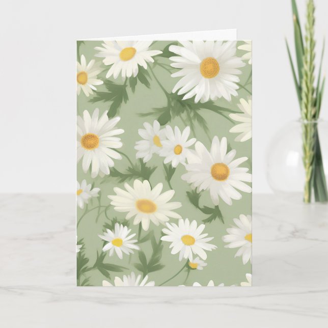 Summer Birthday Daisies Karte (Vorderseite)
