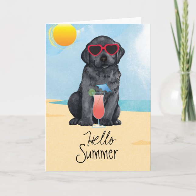 Summer Black Lab Karte (Vorderseite)
