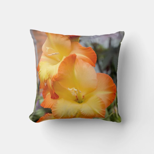 Summer Bloom Artistic Flower Cushion Kissen (Vorderseite)