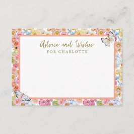 Summer Bloom Floral Butterfly Showcard Begleitkarte
