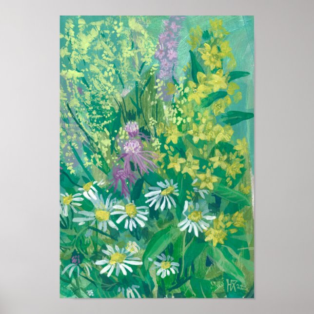 Summer Bloom Wildblumen Blume Blumenmuseum Poster (Vorne)