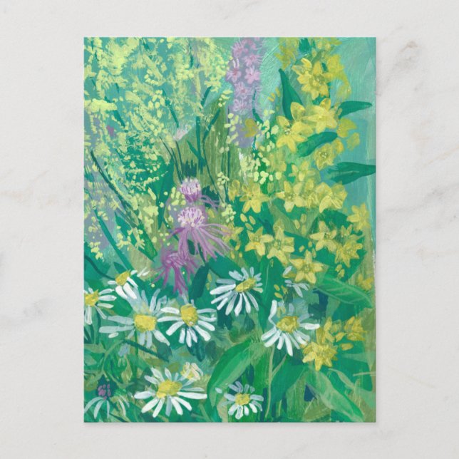 Summer Bloom Wildblumen Blume Blumenmuseum Postkarte (Vorderseite)