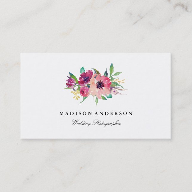 Summer Blooms Business Cards Visitenkarte (Vorderseite)