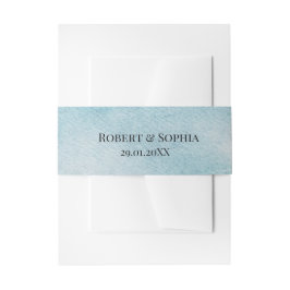 Summer Blue Beach Hochzeit Einladungsbanderole