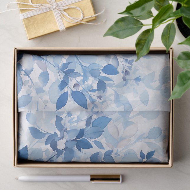 Summer Blue Botanical Seidenpapier (Von Creator hochgeladen)