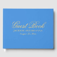 Summer Blue & Gold Personalisierte Wedding Guest B