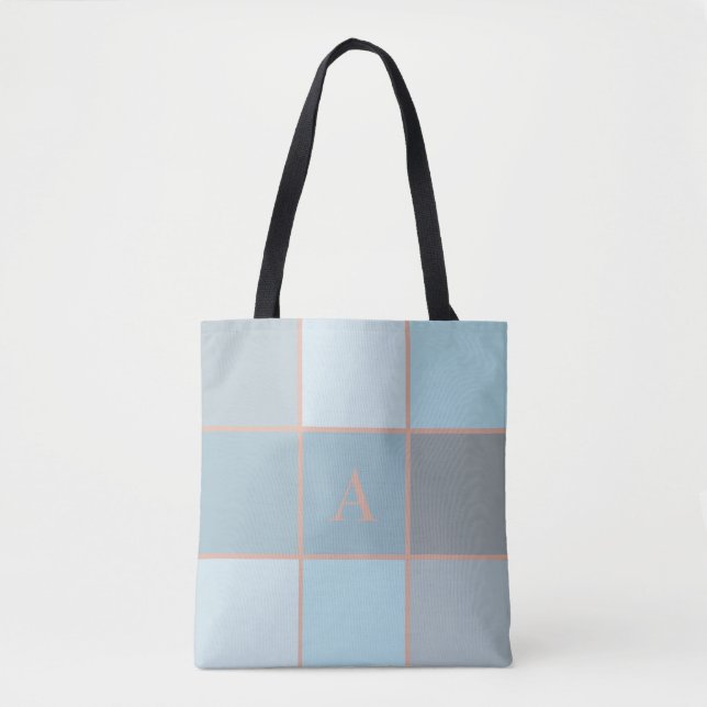 Summer Blue Monogram Geometric (Vorderseite)
