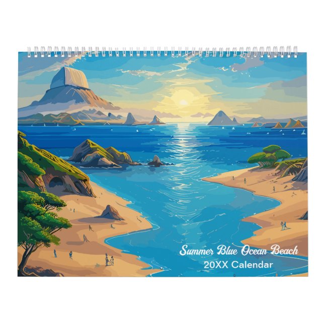 Summer Blue Ocean Beach Kalender (Titelbild)