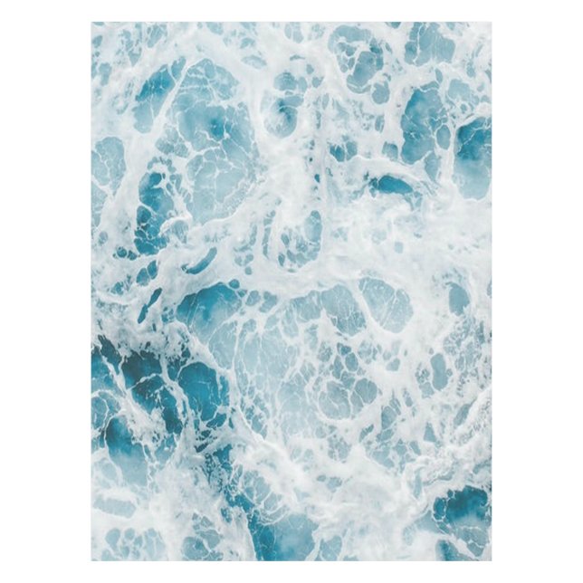 Summer Blue Ocean Wave Tischdecke (Vorderseite)