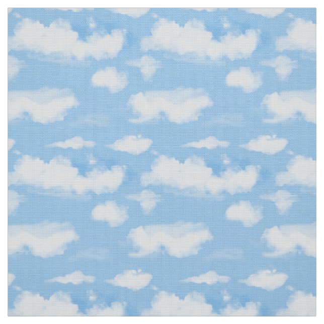 Summer Blue Sky mit Wolken Stoff (Muster)