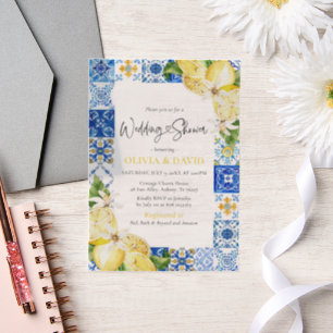 Summer Blue Tiles Lemons italienischer Polterabend