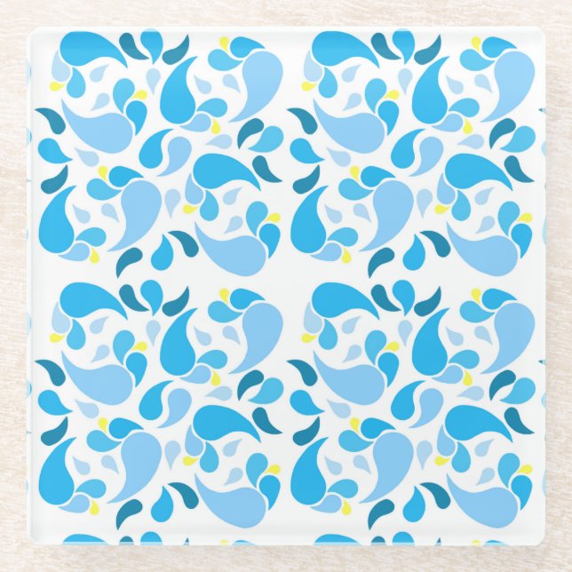 Summer Blues Glasuntersetzer (Vorderseite)