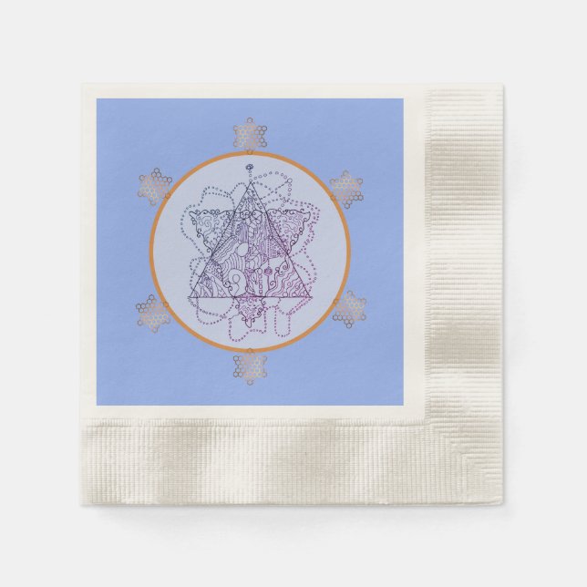 Summer Blues Jewish Star Paper Napkins Serviette (Vorderseite)