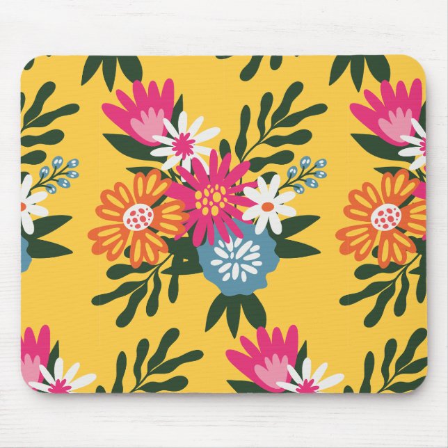 Summer Blume Bouquet Mousepad (Vorne)