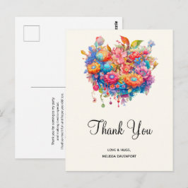 Summer Blume Bouquet Whimsical Boho Postkarte