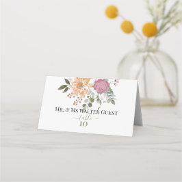 Summer Blume Guest Tischnummern Platzkarte